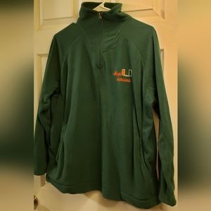 Green University of Miami Hurricanes Pullover Men's Large